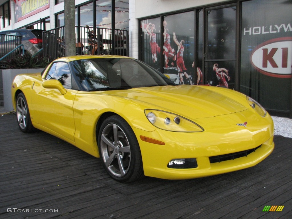 2008 Corvette Coupe - Velocity Yellow / Ebony photo #1