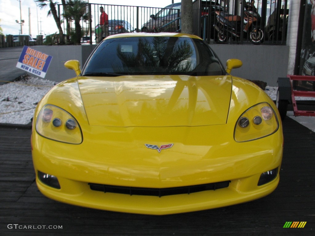 2008 Corvette Coupe - Velocity Yellow / Ebony photo #3