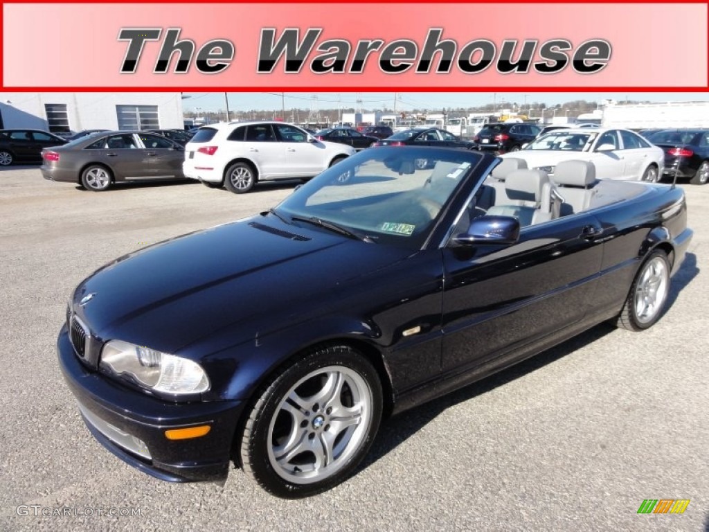 2002 3 Series 330i Convertible - Orient Blue Metallic / Grey photo #1