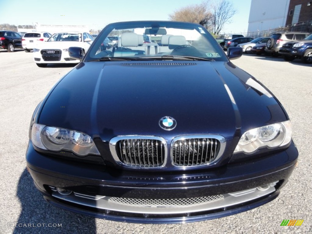 2002 3 Series 330i Convertible - Orient Blue Metallic / Grey photo #3