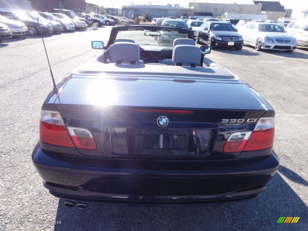 2002 3 Series 330i Convertible - Orient Blue Metallic / Grey photo #9