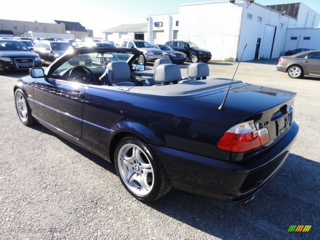 2002 3 Series 330i Convertible - Orient Blue Metallic / Grey photo #10