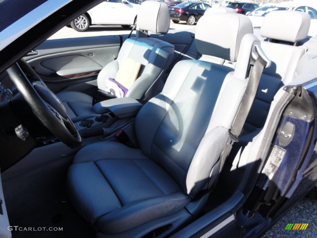 2002 3 Series 330i Convertible - Orient Blue Metallic / Grey photo #16