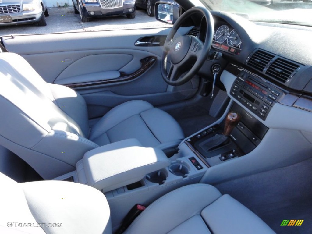 2002 3 Series 330i Convertible - Orient Blue Metallic / Grey photo #18
