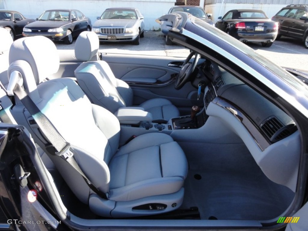 2002 3 Series 330i Convertible - Orient Blue Metallic / Grey photo #19