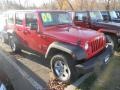 2009 Flame Red Jeep Wrangler Unlimited X 4x4  photo #3