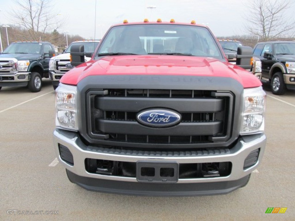 2012 F250 Super Duty XL Crew Cab 4x4 - Vermillion Red / Steel photo #6