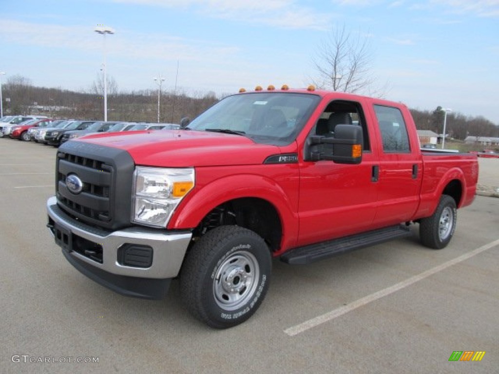 Vermillion Red 2012 Ford F250 Super Duty XL Crew Cab 4x4 Exterior Photo #57297063