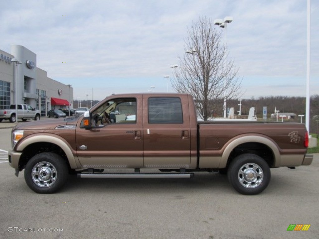 2012 F250 Super Duty King Ranch Crew Cab 4x4 - Golden Bronze Metallic / Chaparral Leather photo #7