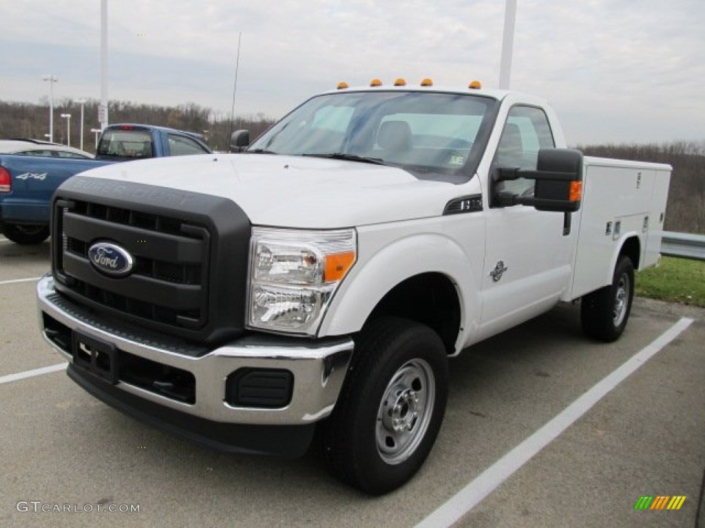 Oxford White 2011 Ford F350 Super Duty XL Regular Cab 4x4 Chassis Commercial Exterior Photo #57298191