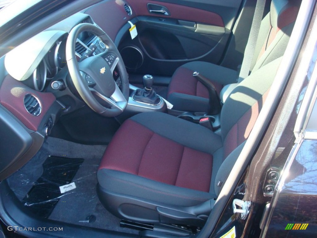 Jet Black/Sport Red Interior 2012 Chevrolet Cruze Eco Photo #57299415