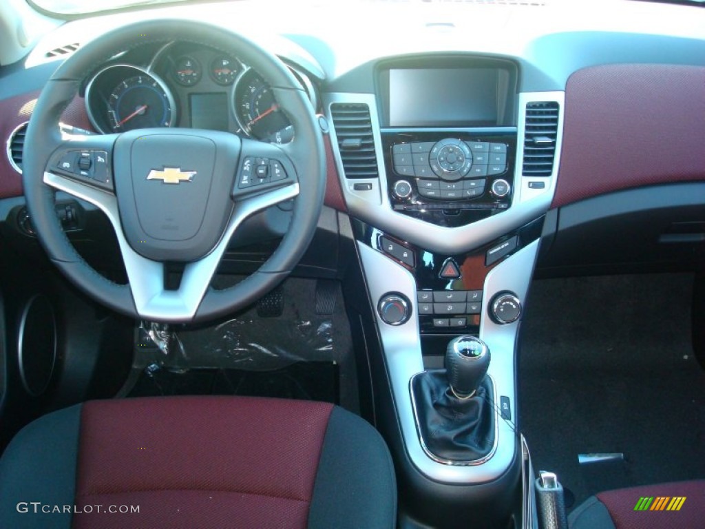 2012 Chevrolet Cruze Eco Jet Black/Sport Red Dashboard Photo #57299433