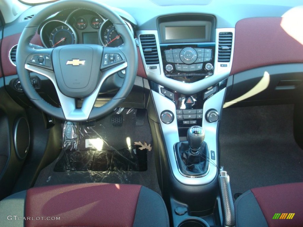 2012 Chevrolet Cruze Eco Jet Black/Sport Red Dashboard Photo #57299974