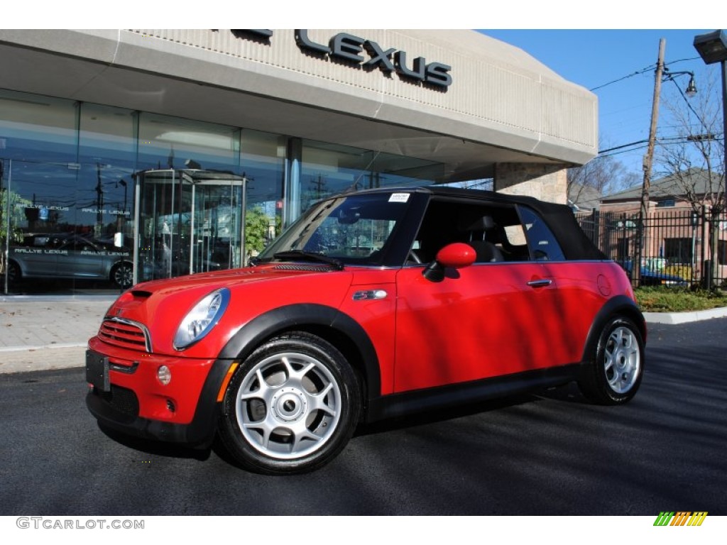 2006 Cooper S Convertible - Chili Red / Space Gray/Panther Black photo #1