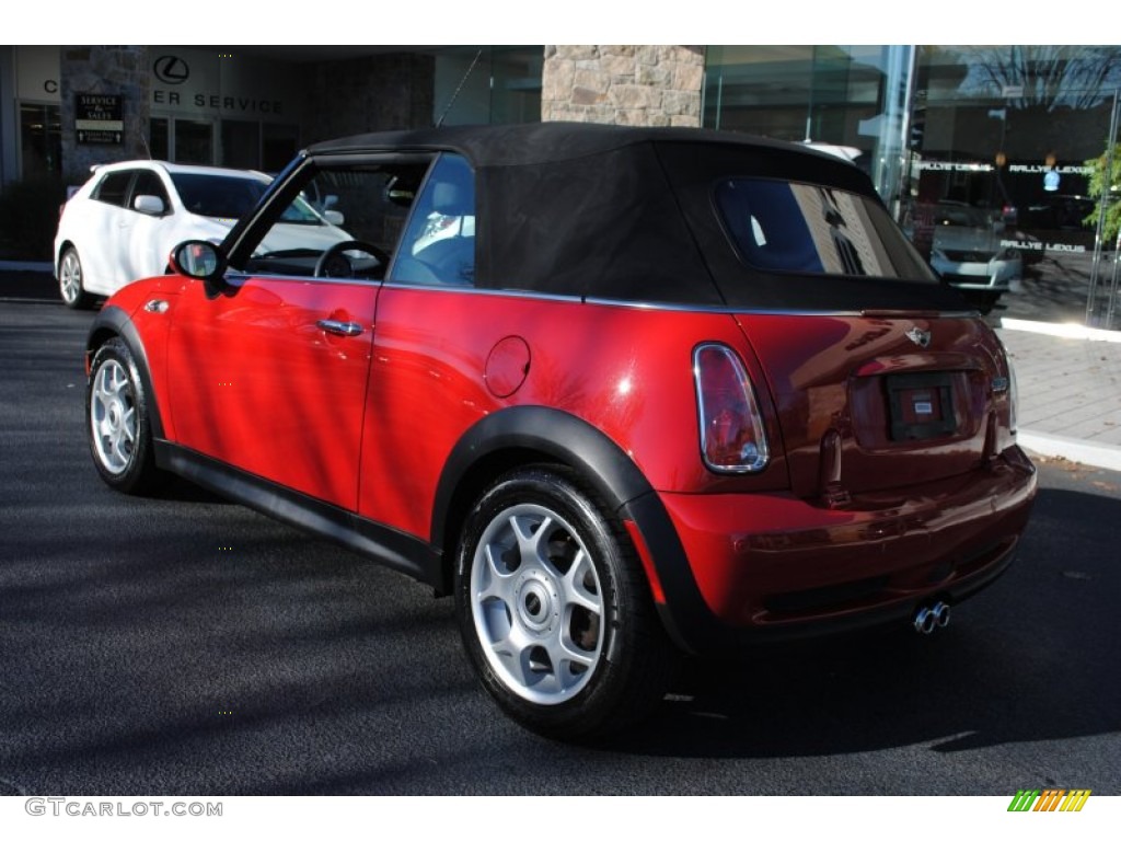 2006 Cooper S Convertible - Chili Red / Space Gray/Panther Black photo #4