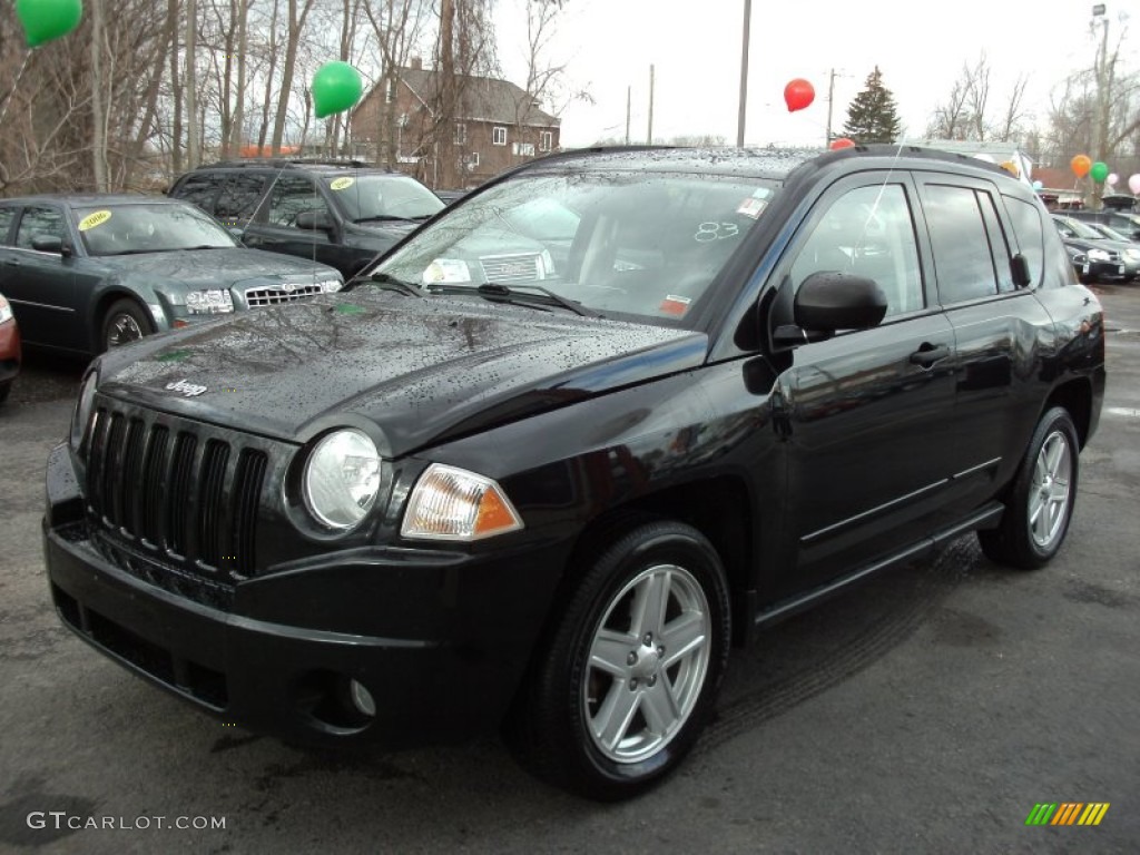 2008 Compass Sport 4x4 - Brilliant Black Crystal Pearl / Dark Slate Gray photo #1