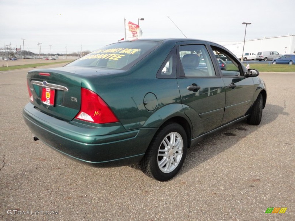 2000 Focus ZTS Sedan - Rainforest Green Metallic / Medium Graphite photo #3