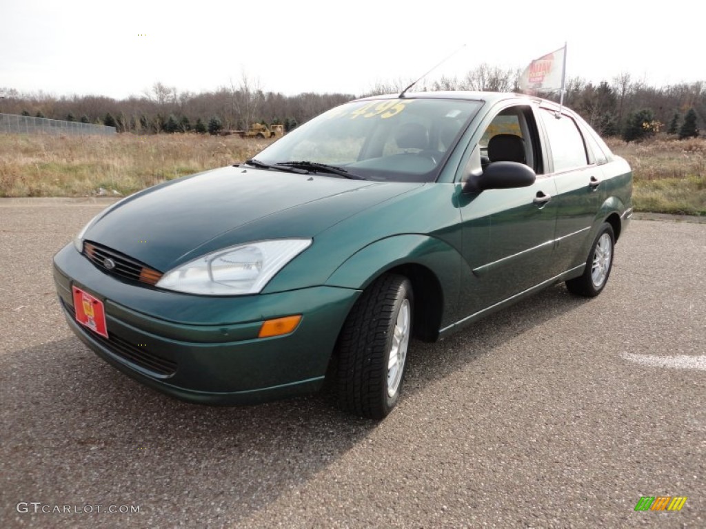 2000 Focus ZTS Sedan - Rainforest Green Metallic / Medium Graphite photo #11