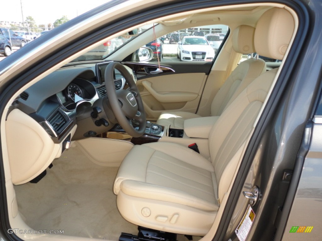 Velvet Beige Interior 2012 Audi A6 3.0T quattro Sedan Photo #57303516