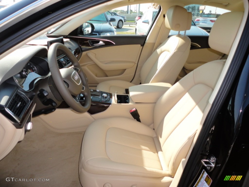 Velvet Beige Interior 2012 Audi A6 3.0T quattro Sedan Photo #57303593