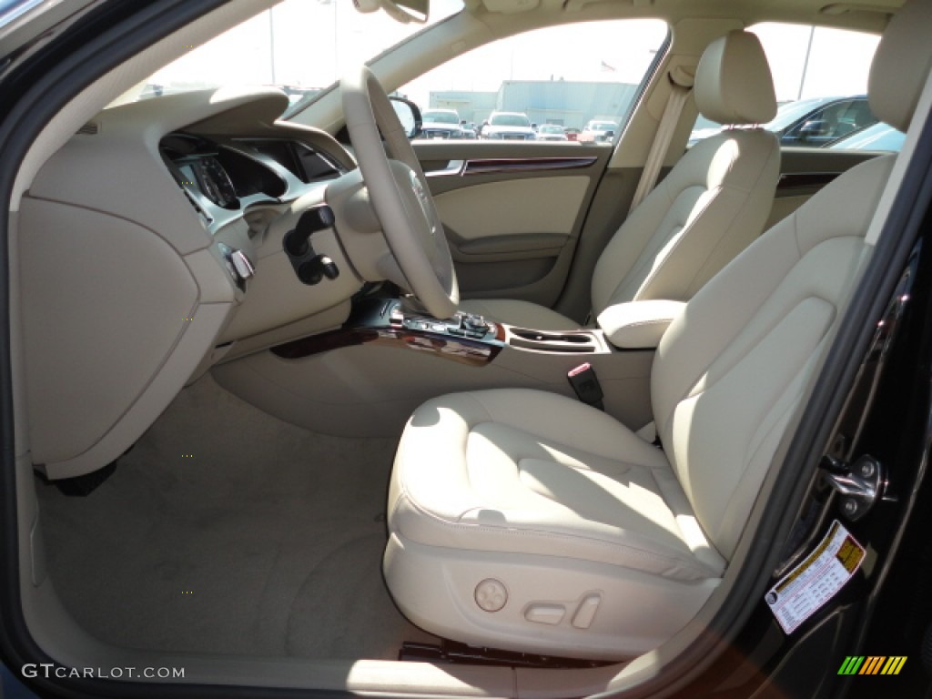 Cardamom Beige Interior 2012 Audi A4 2 0t Quattro Sedan