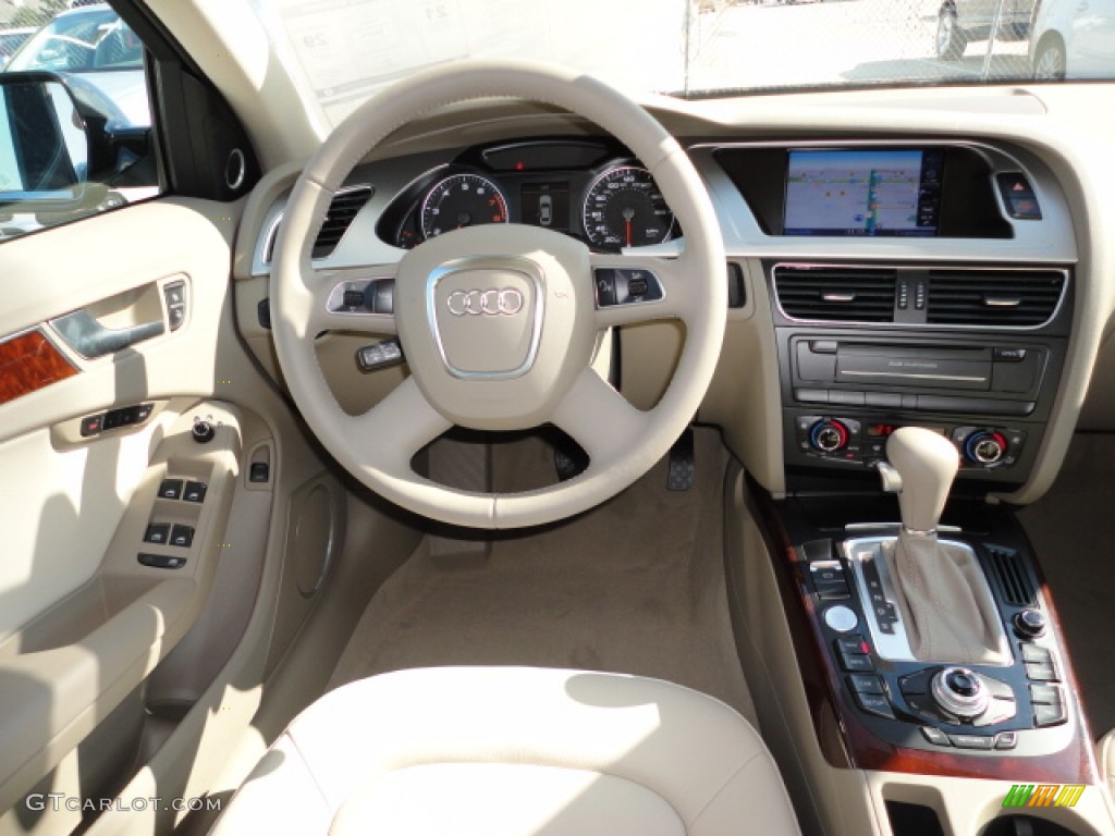 2012 Audi A4 2.0T quattro Sedan Cardamom Beige Dashboard Photo #57303939