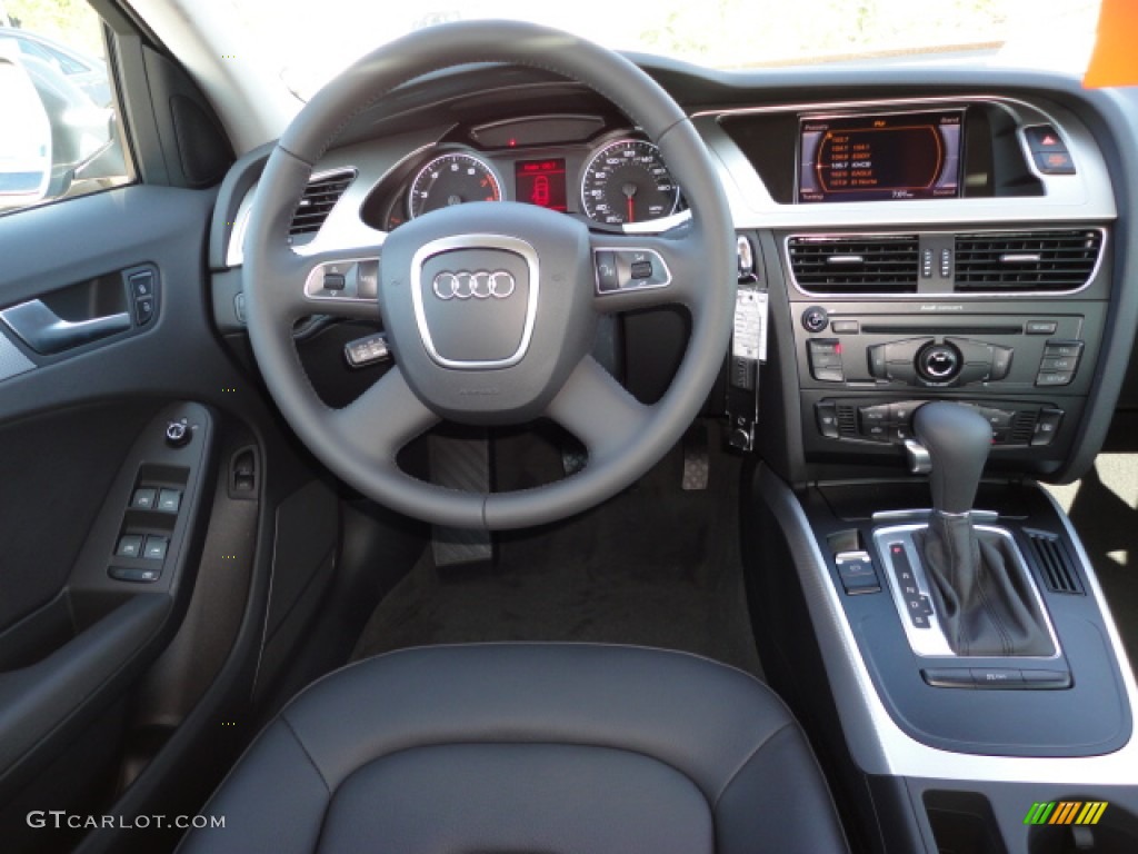 2012 Audi A4 2.0T quattro Sedan Black Dashboard Photo #57304101