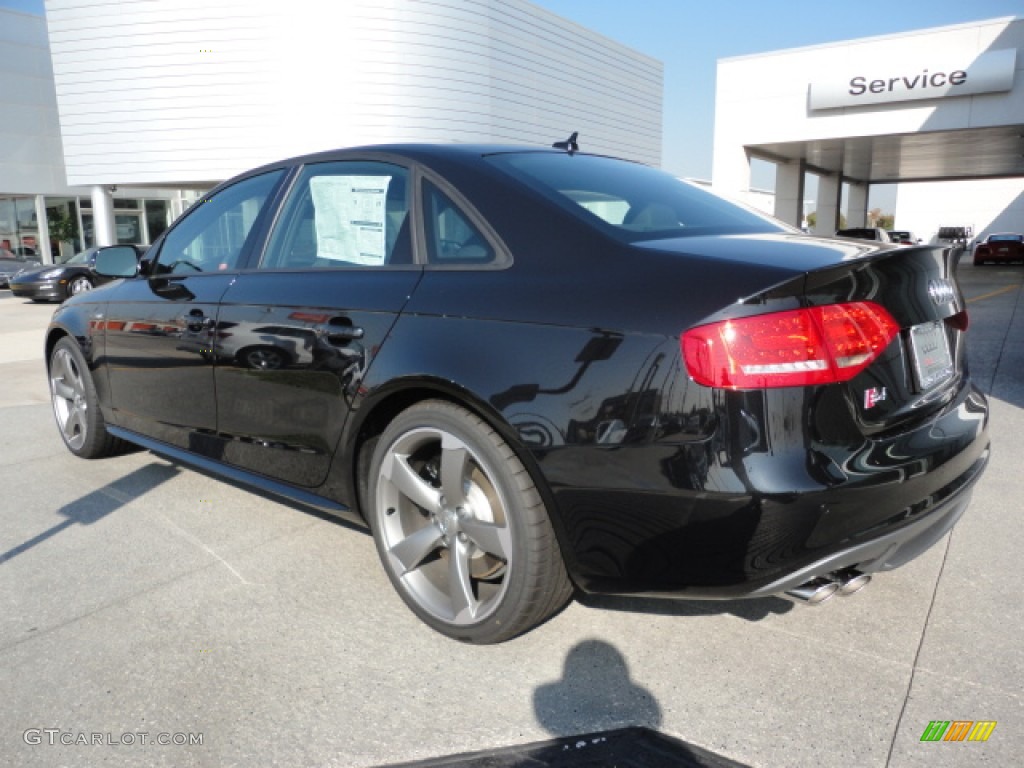 2012 S4 3.0T quattro Sedan - Phantom Black Pearl Effect / Black/Black photo #1
