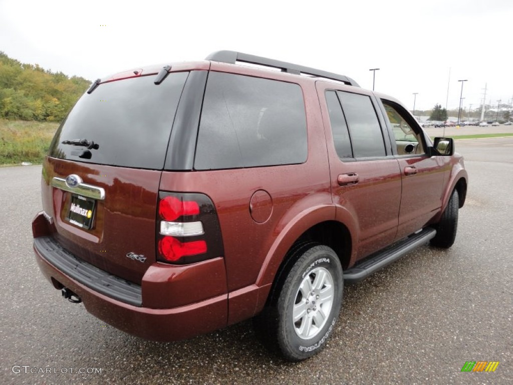 2010 Explorer XLT 4x4 - Dark Copper Metallic / Camel photo #3