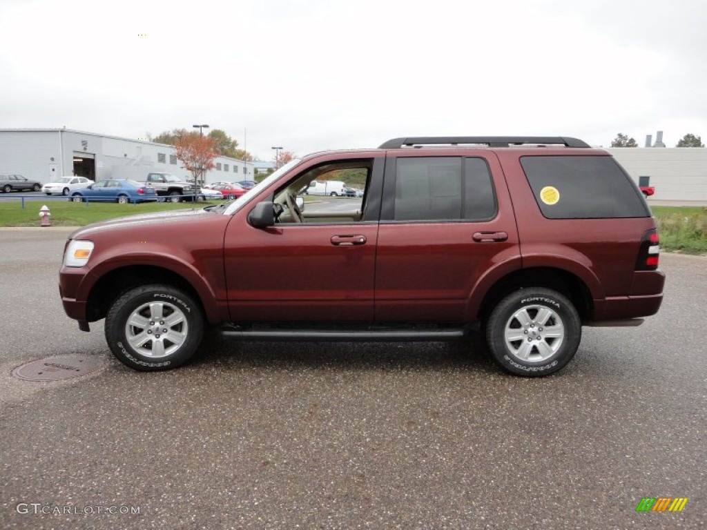 2010 Explorer XLT 4x4 - Dark Copper Metallic / Camel photo #15