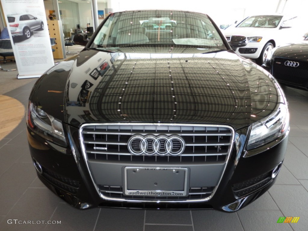 2012 A5 2.0T quattro Coupe - Brilliant Black / Linen Beige photo #2