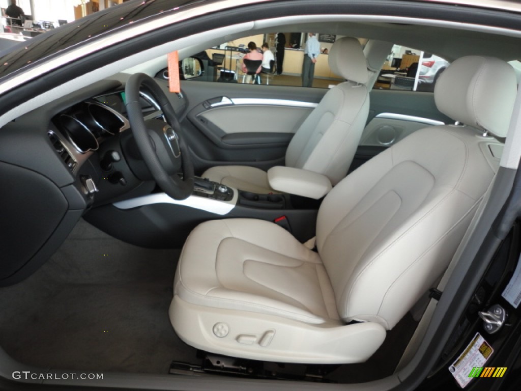 2012 A5 2.0T quattro Coupe - Brilliant Black / Linen Beige photo #5