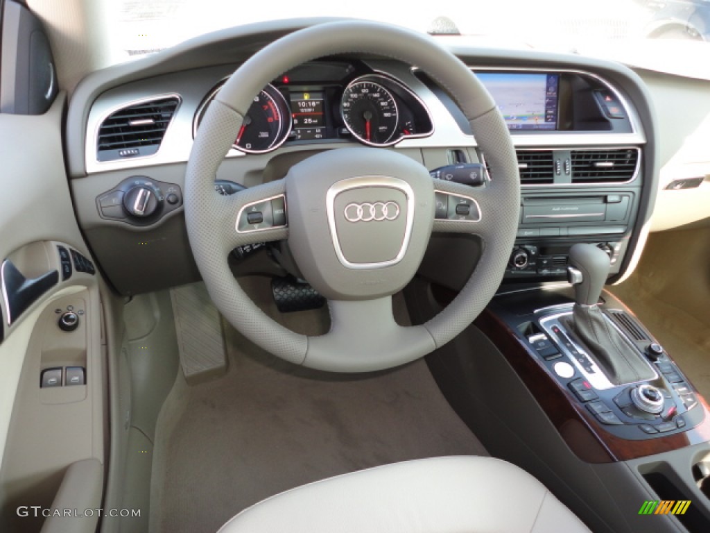 2012 Audi A5 2.0T quattro Coupe Linen Beige Dashboard Photo #57304947