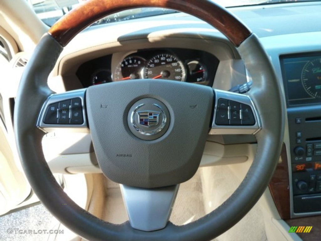 2008 Cadillac STS 4 V6 AWD Cashmere Steering Wheel Photo #57307743