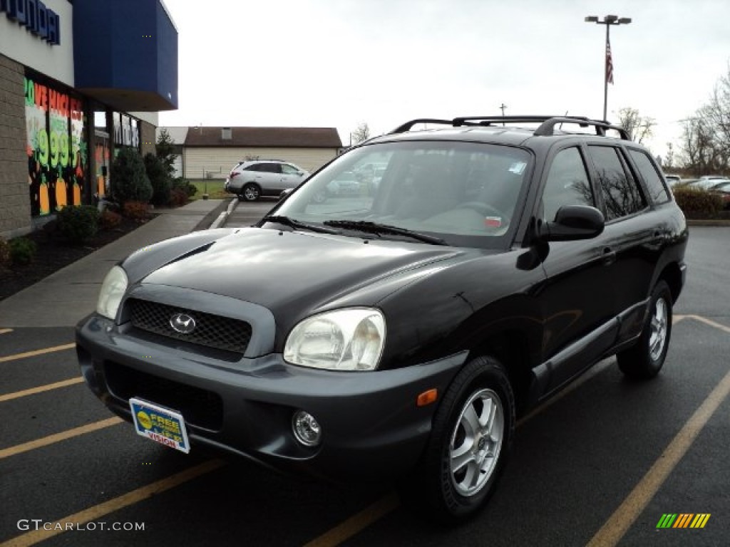 2004 Santa Fe GLS - Black Obsidian / Beige photo #1