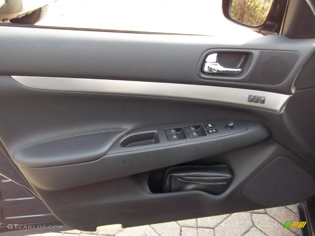 2010 Infiniti G 37 x AWD Sedan Graphite Door Panel Photo #57308115