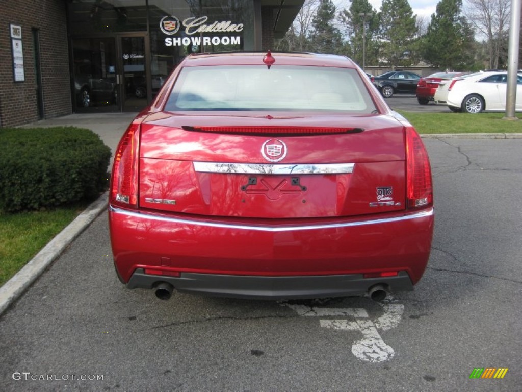 2009 CTS 4 AWD Sedan - Crystal Red / Cashmere/Cocoa photo #4