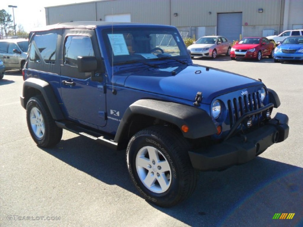 Deep Water Blue Pearl Coat 2009 Jeep Wrangler X 4x4 Exterior Photo #57310543
