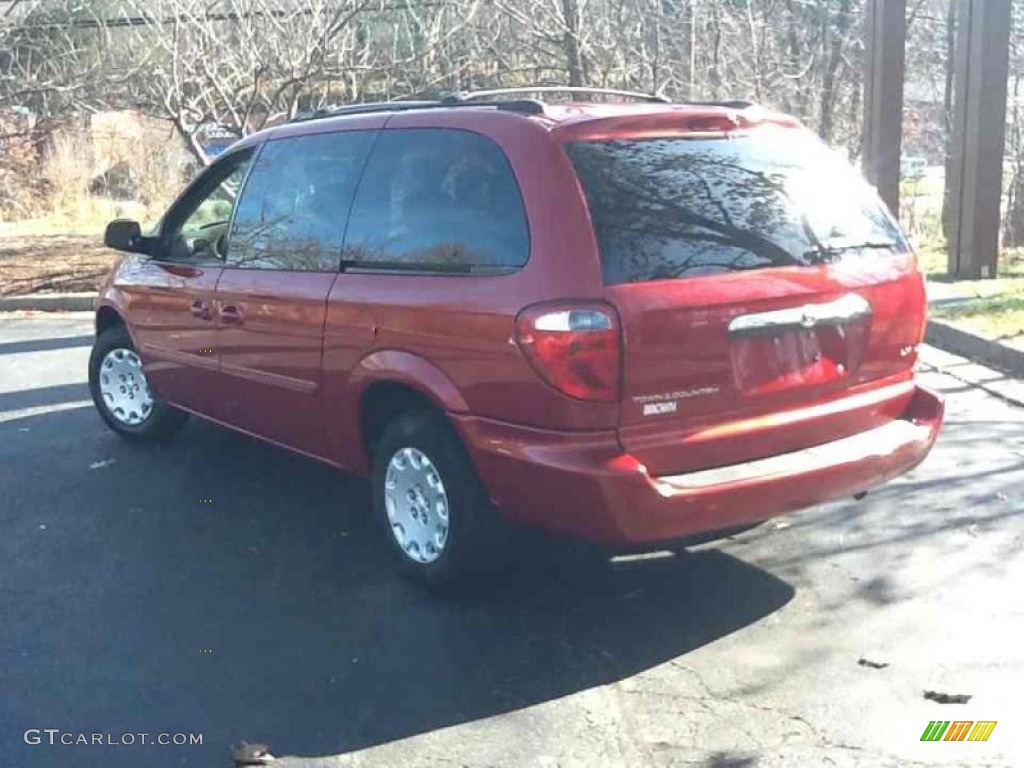 2004 Town & Country LX - Inferno Red Tinted Pearlcoat / Khaki photo #5