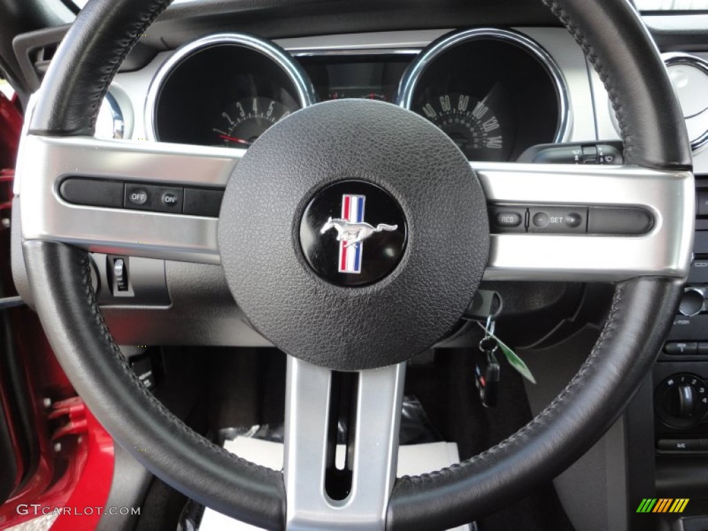 2008 Ford Mustang GT Premium Coupe Dark Charcoal Steering Wheel Photo #57311977