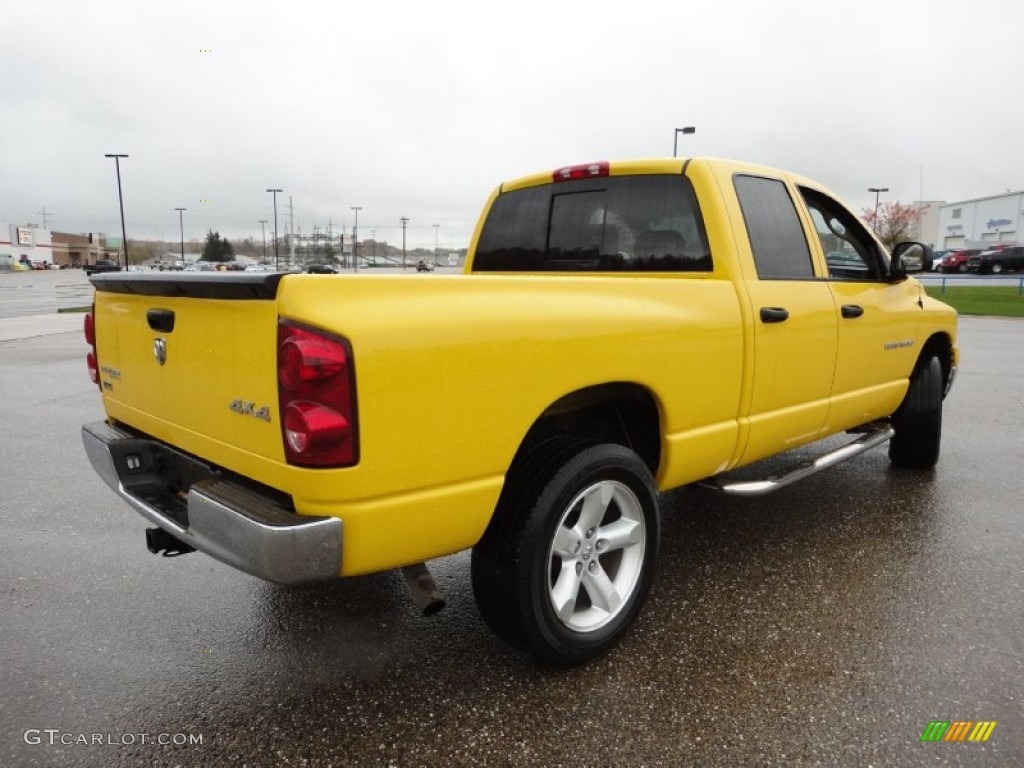 2007 Ram 1500 Big Horn Edition Quad Cab 4x4 - Detonator Yellow / Medium Slate Gray photo #3