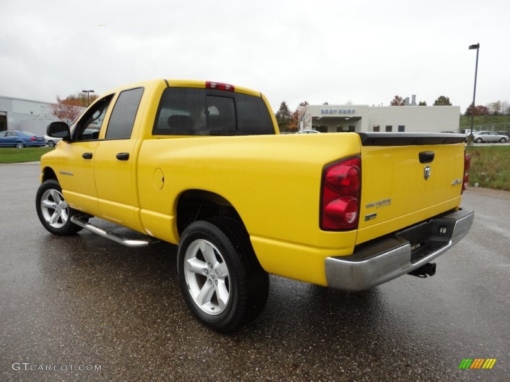 2007 Ram 1500 Big Horn Edition Quad Cab 4x4 - Detonator Yellow / Medium Slate Gray photo #10