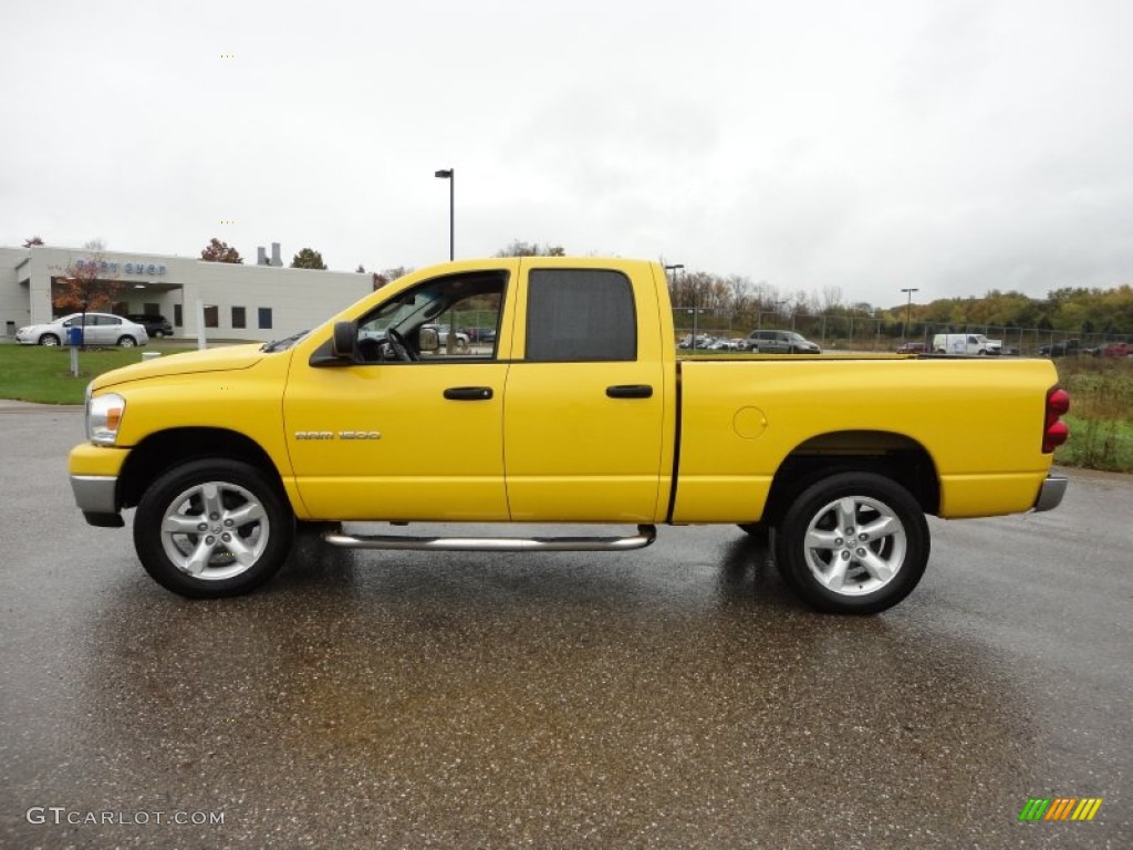 2007 Ram 1500 Big Horn Edition Quad Cab 4x4 - Detonator Yellow / Medium Slate Gray photo #20