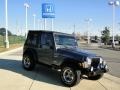 2001 Steel Blue Pearl Jeep Wrangler Sport 4x4  photo #2