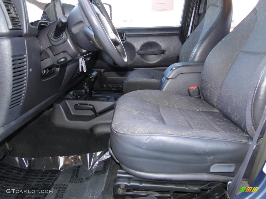 2001 Wrangler Sport 4x4 - Steel Blue Pearl / Agate Black photo #13