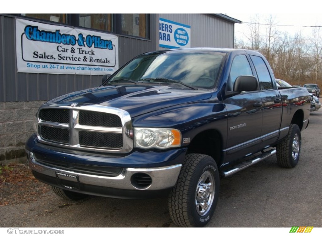 2005 Ram 2500 SLT Quad Cab 4x4 - Patriot Blue Pearl / Dark Slate Gray photo #1