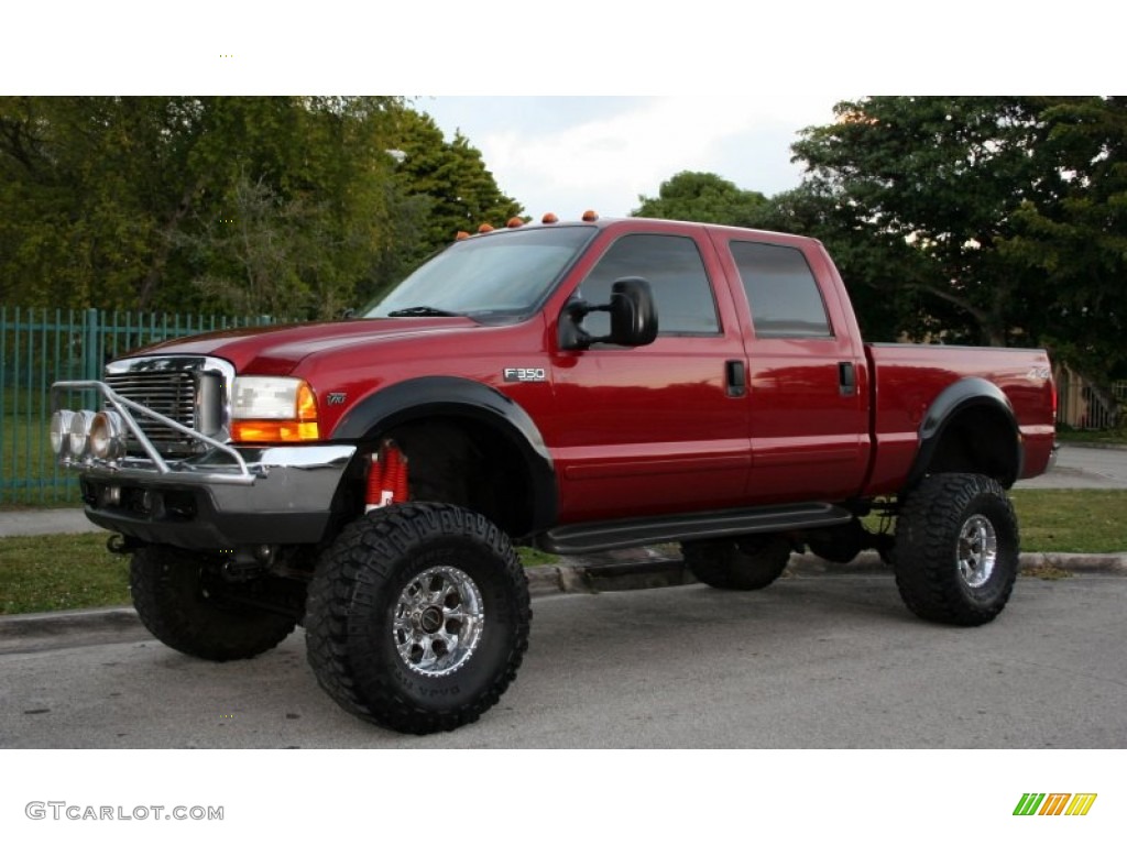 Toreador Red Metallic 2001 Ford F350 Super Duty XLT Crew Cab 4x4 Exterior Photo #57314833