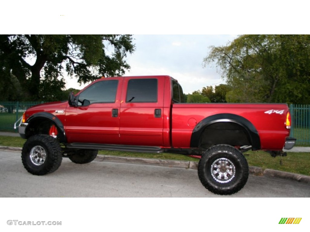 Toreador Red Metallic 2001 Ford F350 Super Duty XLT Crew Cab 4x4 Exterior Photo #57314860