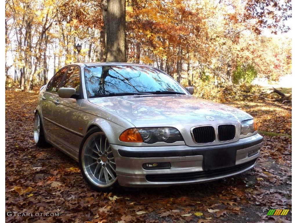 2000 3 Series 323i Sedan - Titanium Silver Metallic / Grey photo #1
