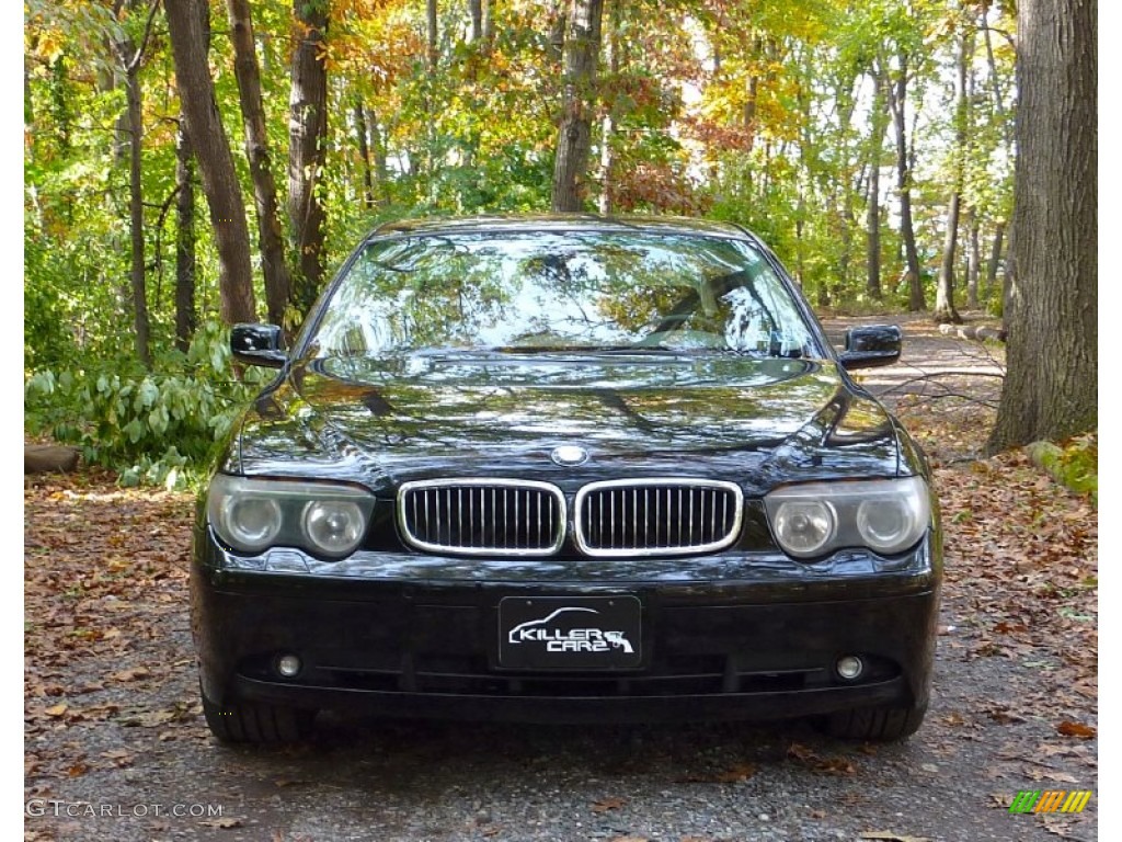 2003 7 Series 745i Sedan - Black Sapphire Metallic / Black/Black photo #2
